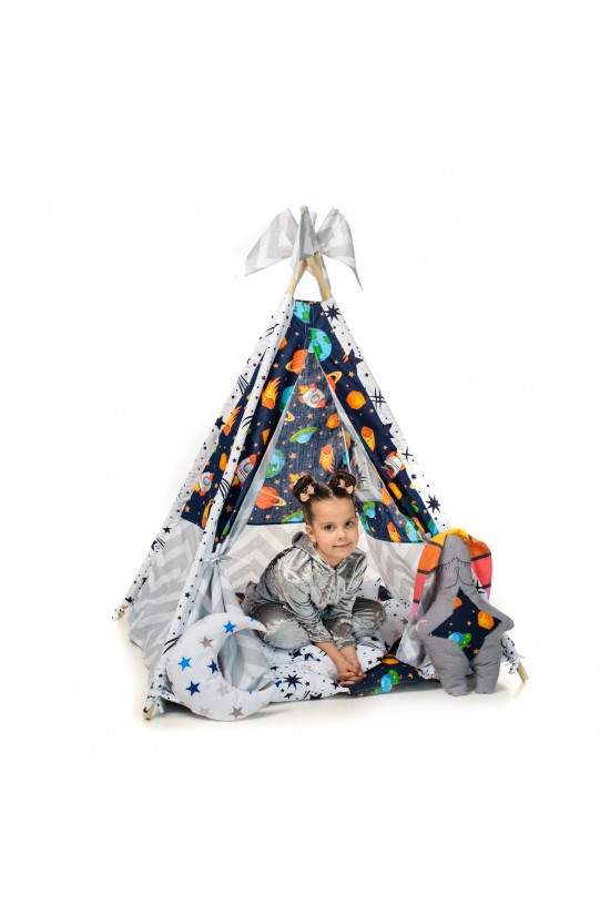 Вигвам детская игровая палатка Kospa Звезды 160х115х115 см Разноцветный