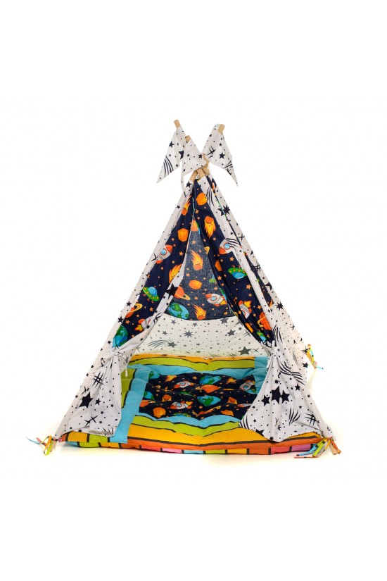 Вигвам детская игровая палатка Kospa Звезды 160х115х115 см Разноцветный
